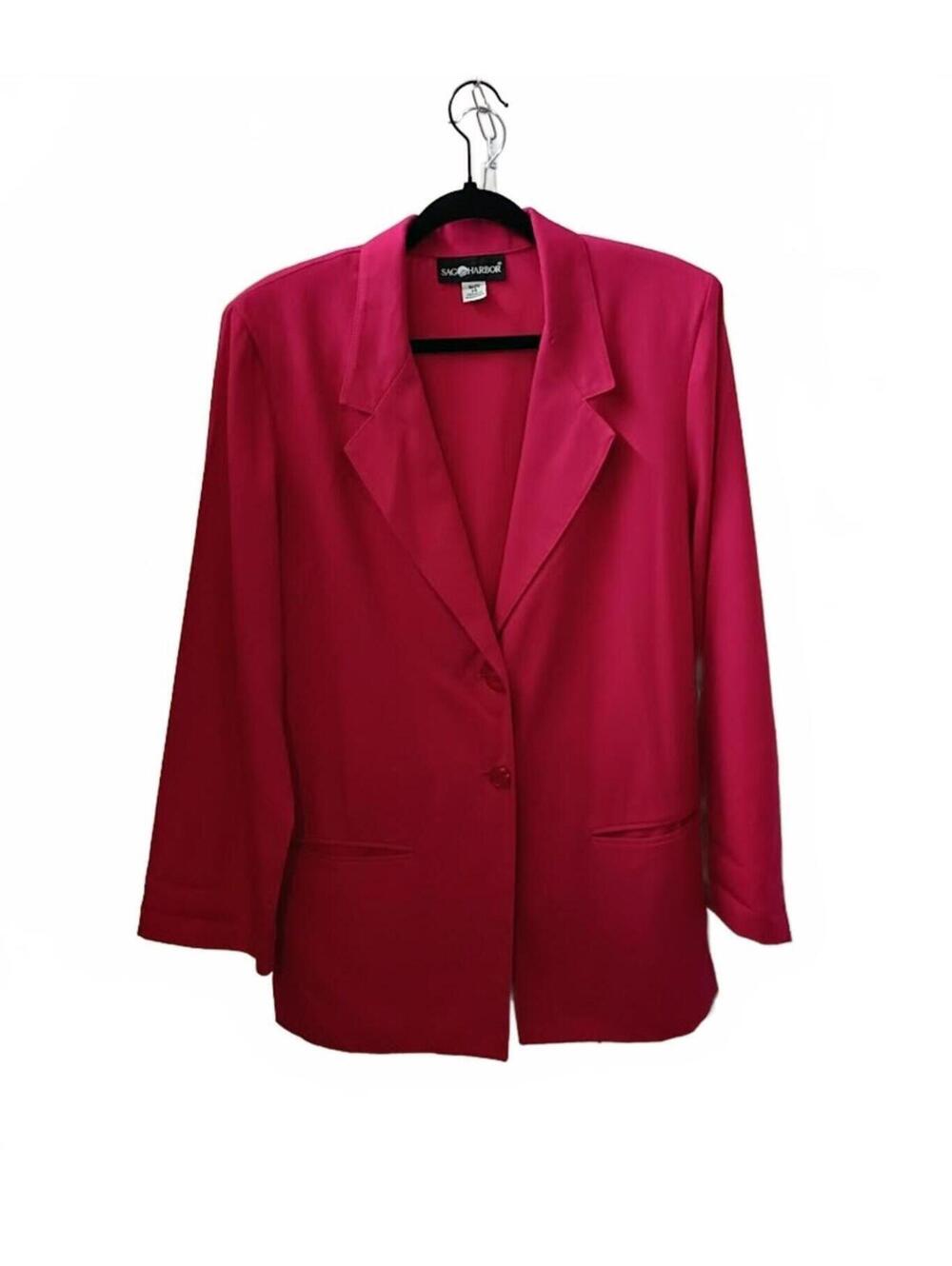 Sag Harbor Women's Pink Blazer Jacket Size 14